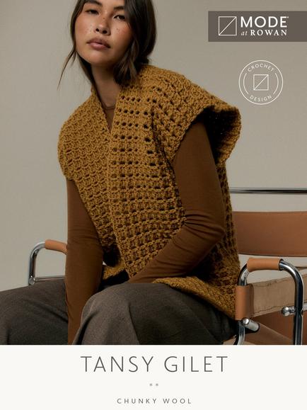MODE at Rowan Tansy Gilet Crochet Pattern, Multi