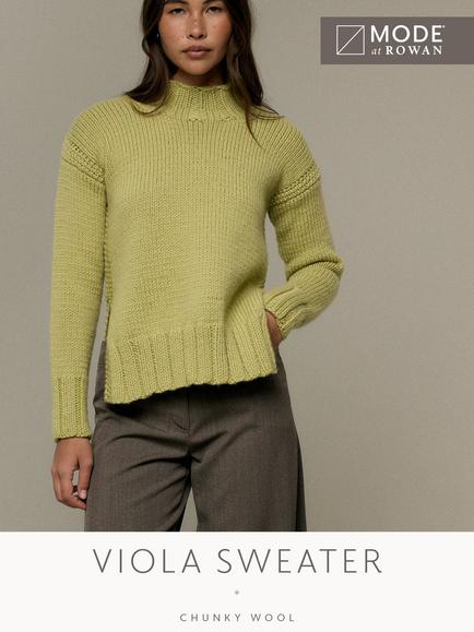 MODE at Rowan Viola Sweater Knitting Pattern, Multi