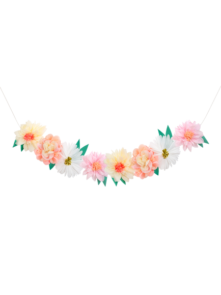 Meri Meri Flower Garden Giant Tissue Paper Garland, L3.8m, Multi