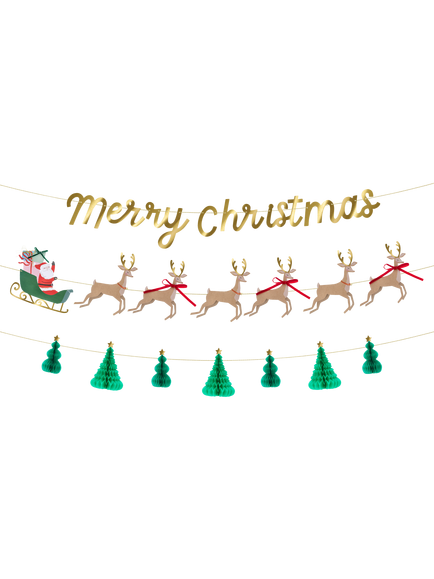 Meri Meri Christmas Garland Set, L3m - view 2, Multi
