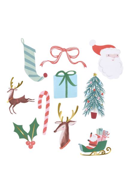 Meri Meri Christmas Stickers, Pack of 25, Multi
