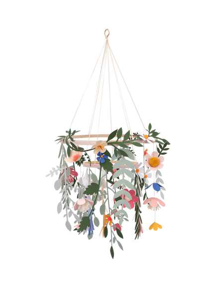 Meri Meri Paper Flower Chandelier - view 2, Multi