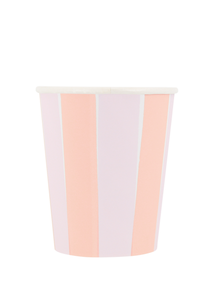 Meri Meri Pastel Stripe Paper Cups, Pack of 8 - view 2, Multi