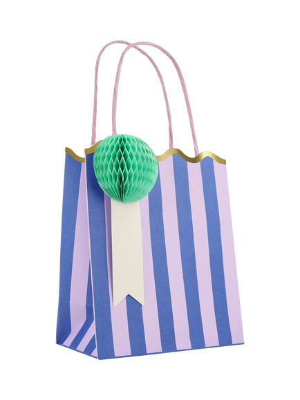 Meri Meri Stripe Party Bags, Pack of 8 - view 2, Multi