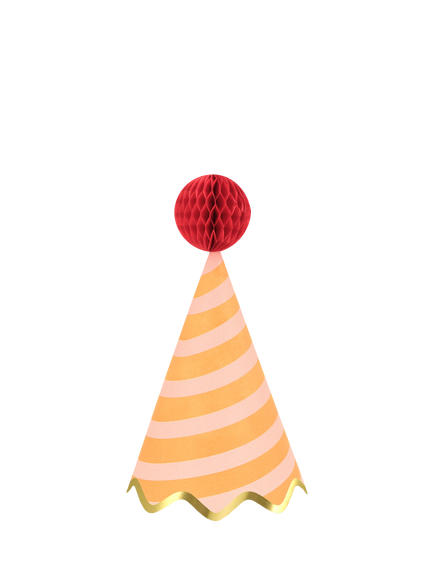 Meri Meri Stripe Party Hats, Pack of 8 - view 2, Multi
