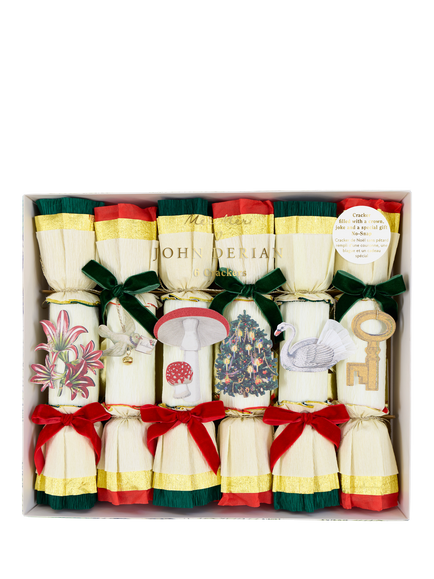 Meri Meri x John Derian Christmas Crackers, Pack of 6, Multi