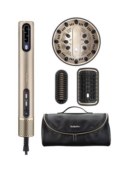 BaByliss Air Wand Hair Dryer, Straightener & Diffuser, Gold, Gold