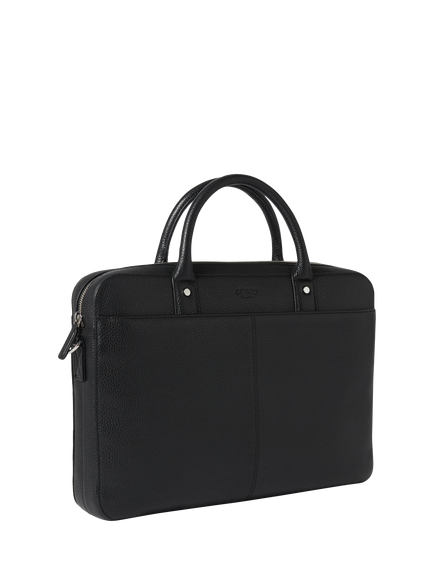 OSPREY LONDON Jacob Leather Laptop Bag - view 2, Black