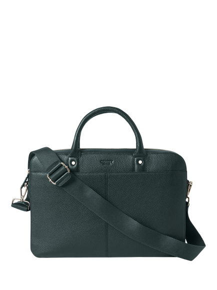 OSPREY LONDON Jacob Leather Laptop Bag, Forest