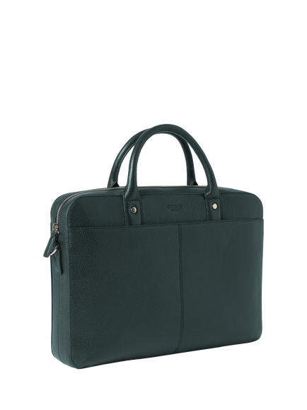 OSPREY LONDON Jacob Leather Laptop Bag - view 2, Forest