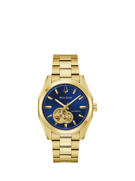 Bulova 97A203 Men's Surveyor Round Bracelet Strap Watch, Gold, Gold Tone