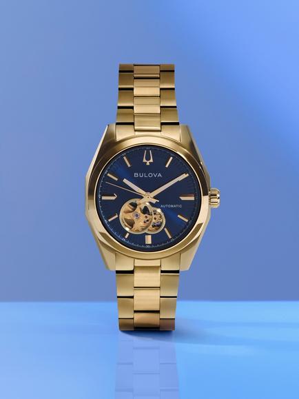 Bulova 97A203 Men's Surveyor Round Bracelet Strap Watch, Gold - view 2, Gold Tone