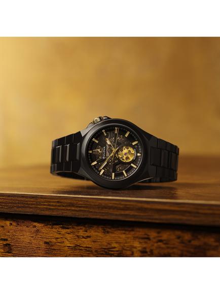 Bulova 98A340 Men's Maquina 42mm Round Bracelet Strap Watch, Black - view 2, Black