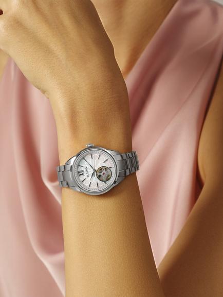 Bulova 96P181 Women's Classic Automatic Round Bracelet Strap Watch, Silver - view 2, Silver