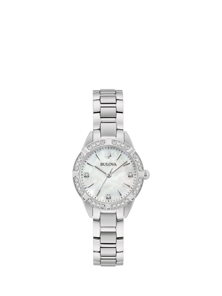 Bulova 96R253 Women's Sutton Round Bracelet Strap Watch, Silver, Silver