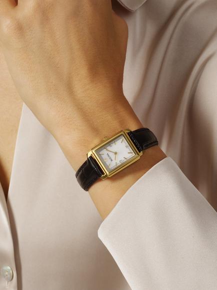 Bulova 97P166 Women's Sutton Collection Leather Strap Watch, Gold - view 2, Gold Tone