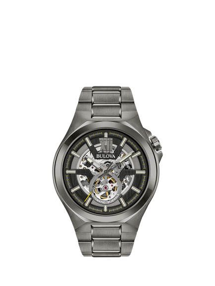Bulova 98A179 Men's Classic Automatic Round Bracelet Strap Watch, Black, Black