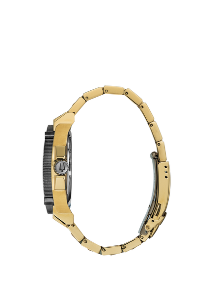 Bulova 98D156 Men's Icon Precisionist 46mm Round Bracelet Strap Watch, Gold - view 2, Gold Tone