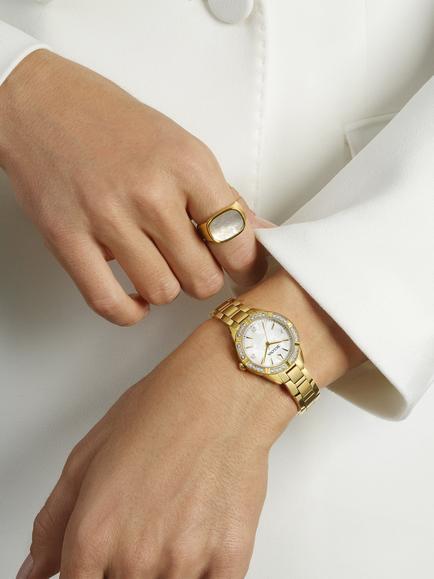 Bulova 98R297 Women's Sutton Collection Bracelet Strap Watch, Gold - view 2, Gold Tone