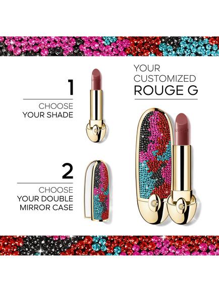 Guerlain Rouge G The Refill The Customisable Ultra-Care Lipstick Satin Christmas Edition, 02 Le Rose Catwalk - view 2, 02 le Rose Catwalk