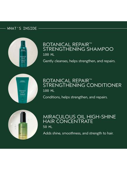 Aveda Gift Of Radiance Botanical Repair & Miraculous Oil Holiday Haircare Gift Set - view 2, Clear