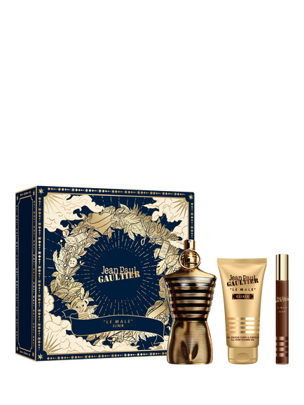Jean Paul Gaultier Le Male Elixir Parfum 75ml Holiday Fragrance Gift Set, N/A Coffret