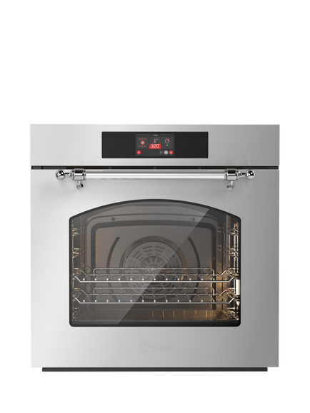 ILVE Milano OV601NT3 60cm Integrated Oven, Stainless Steel & Chrome