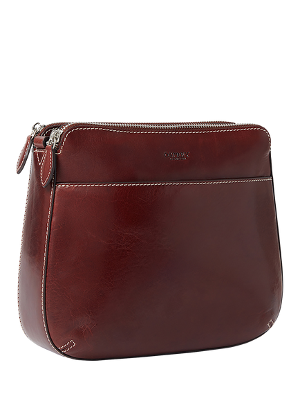 OSPREY LONDON Buckley Leather Crossbody Bag, Chestnut - view 2, Chestnut