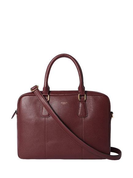 OSPREY LONDON Adaline Leather Laptop Bag, Merlot, Merlot