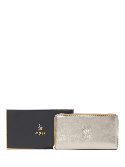 OSPREY LONDON Luxe Travel Organiser, Metallic Gold, Metallic Gold