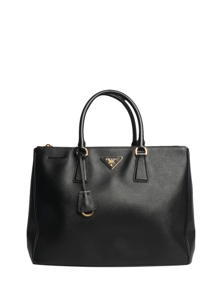 Pre-loved Prada Saffiano Leather Galleria Top Handle Bag, Black, Black