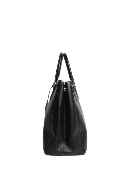 Pre-loved Prada Saffiano Leather Galleria Top Handle Bag, Black - view 2, Black