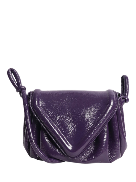 Pre-loved Bottega Veneta Becco Triangle Flap Crossbody Bag, Purple, Purple