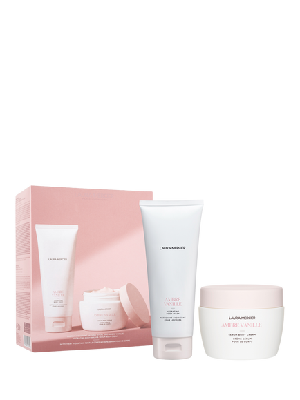 Laura Mercier Laura's Indulgent Bathing Ritual Duo: Ambre Vanille  Bodycare Gift Set, Clear Clear