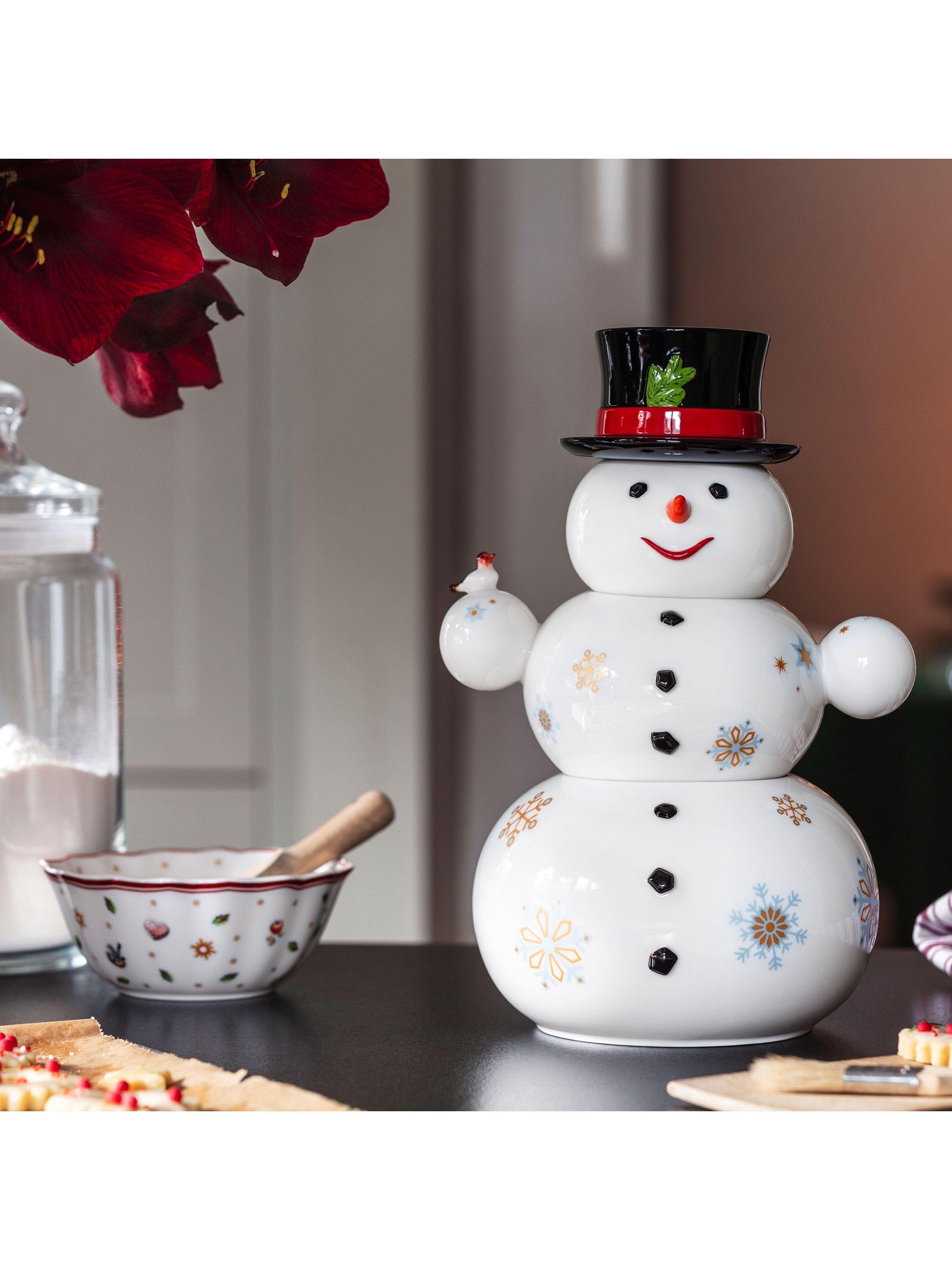 Villeroy & Boch Christmas Toy's Delight Porcelain Snowman Jar, White