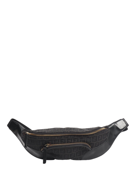 Pre-loved Fendi FF Belt Bag, Black, Black