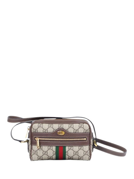 Pre-loved GUCCI GG Ophidia Mini Crossbody Bag, Brown, Brown