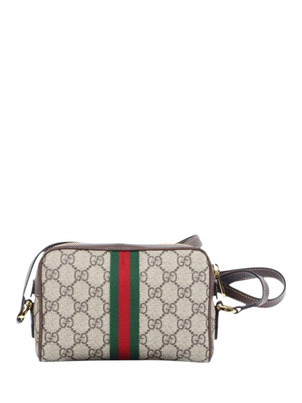 Pre-loved GUCCI GG Ophidia Mini Crossbody Bag, Brown - view 2, Brown