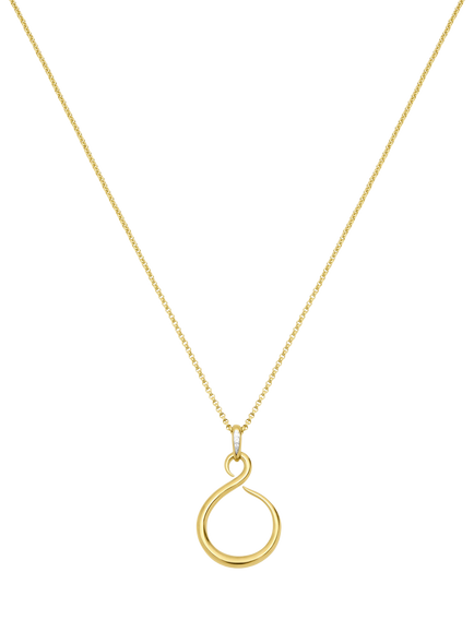 Dinny Hall Toro Lasso Pendant Necklace, Silver, Gold, Gold