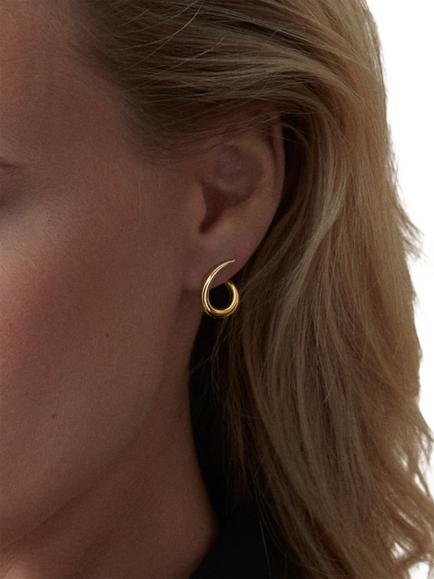 Dinny Hall Toro Twist Studs Earrings - view 2, Gold