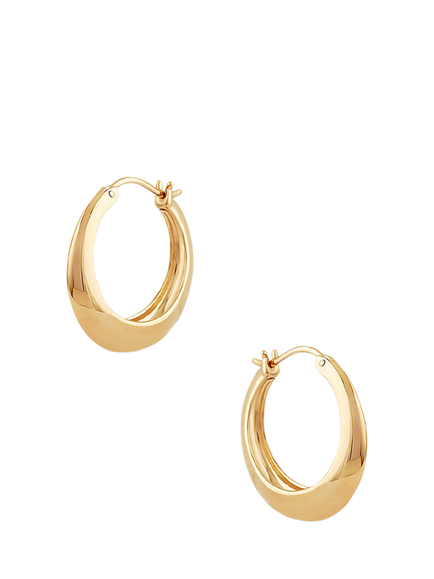 Dinny Hall Signature Chunky Tapering Hoop Earrings, Gold - view 2, Gold