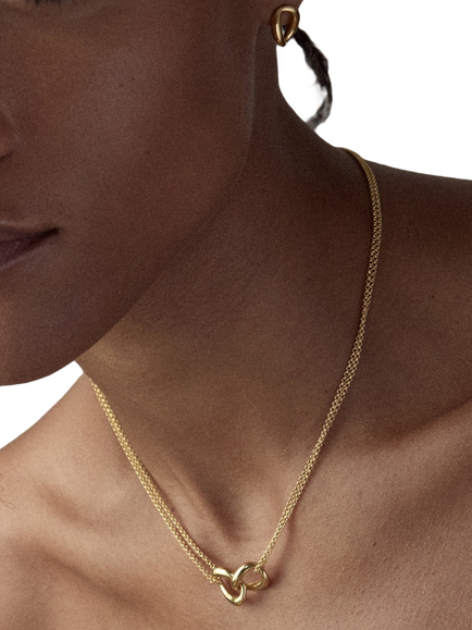 Dinny Hall Wave Hoop Stud Earrings - view 2, Gold