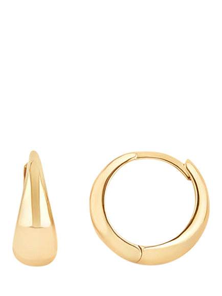 Dinny Hall 9ct Yellow Gold Huggie Hoop Earrings, Gold