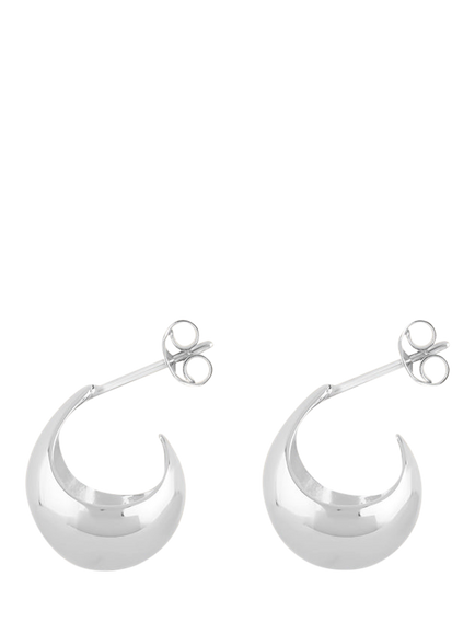 Dinny Hall Small Scoop Hoop Earrings, Silver, Silver