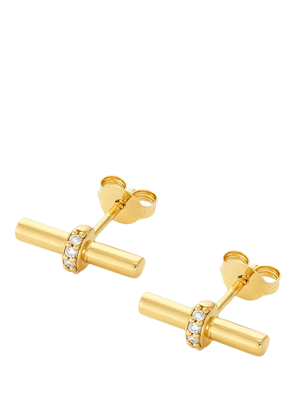 Dinny Hall My World T-Bar Stud Earrings, Gold