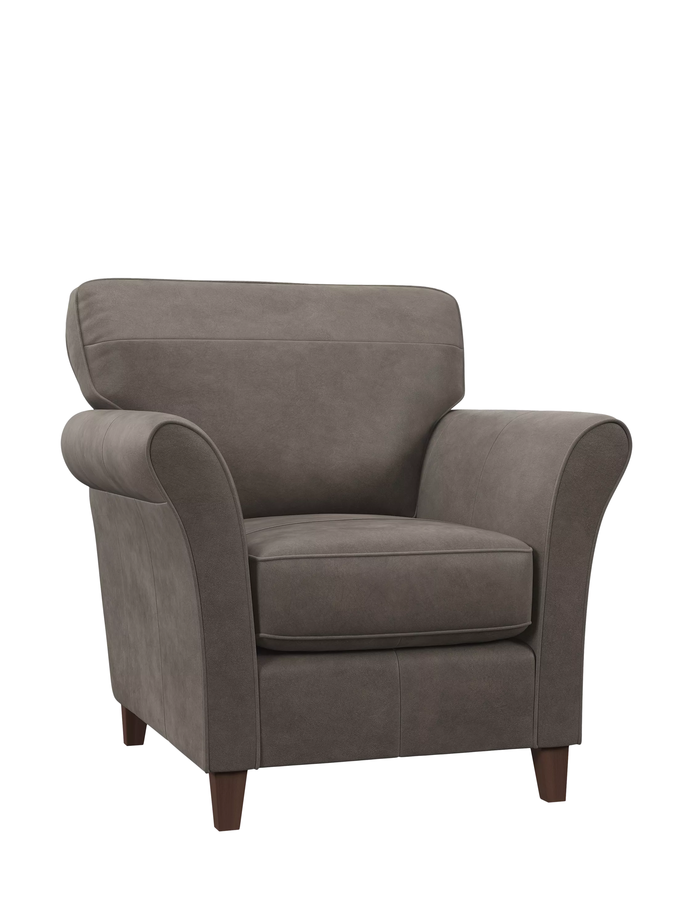 John Lewis Isla Leather Armchair, Dark Leg