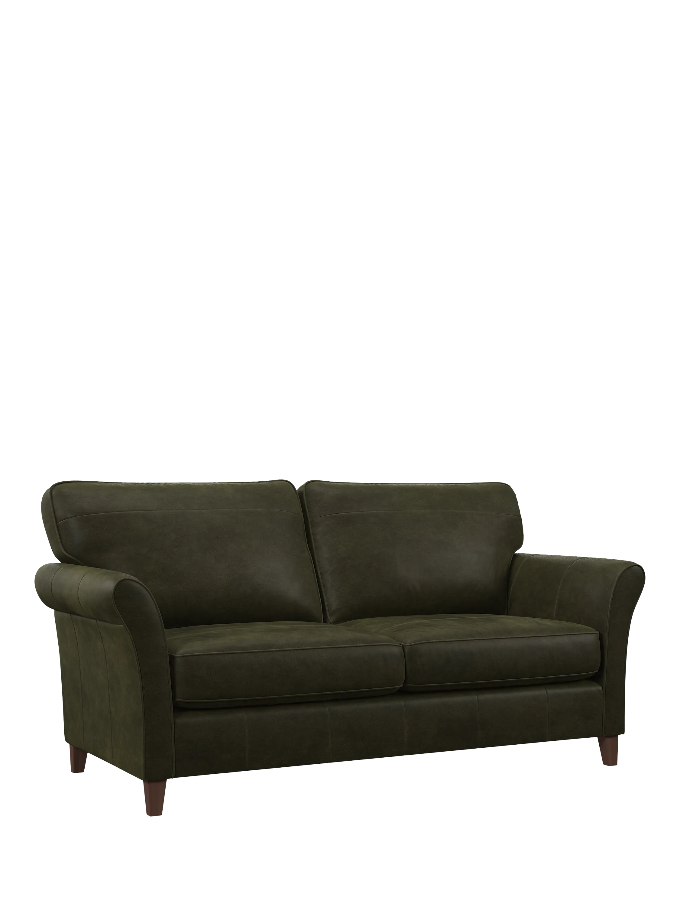 John Lewis Isla Grand 4 Seater Leather Sofa, Dark Leg