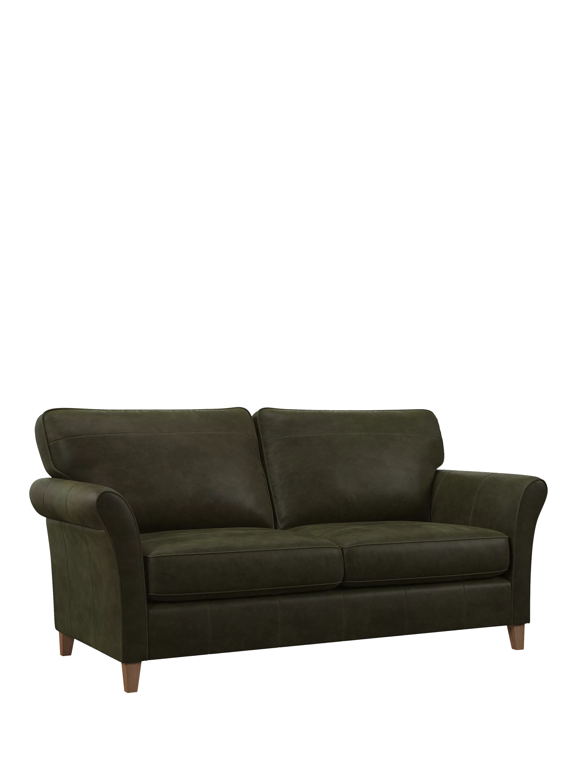John Lewis Isla Grand 4 Seater Leather Sofa, Light Leg