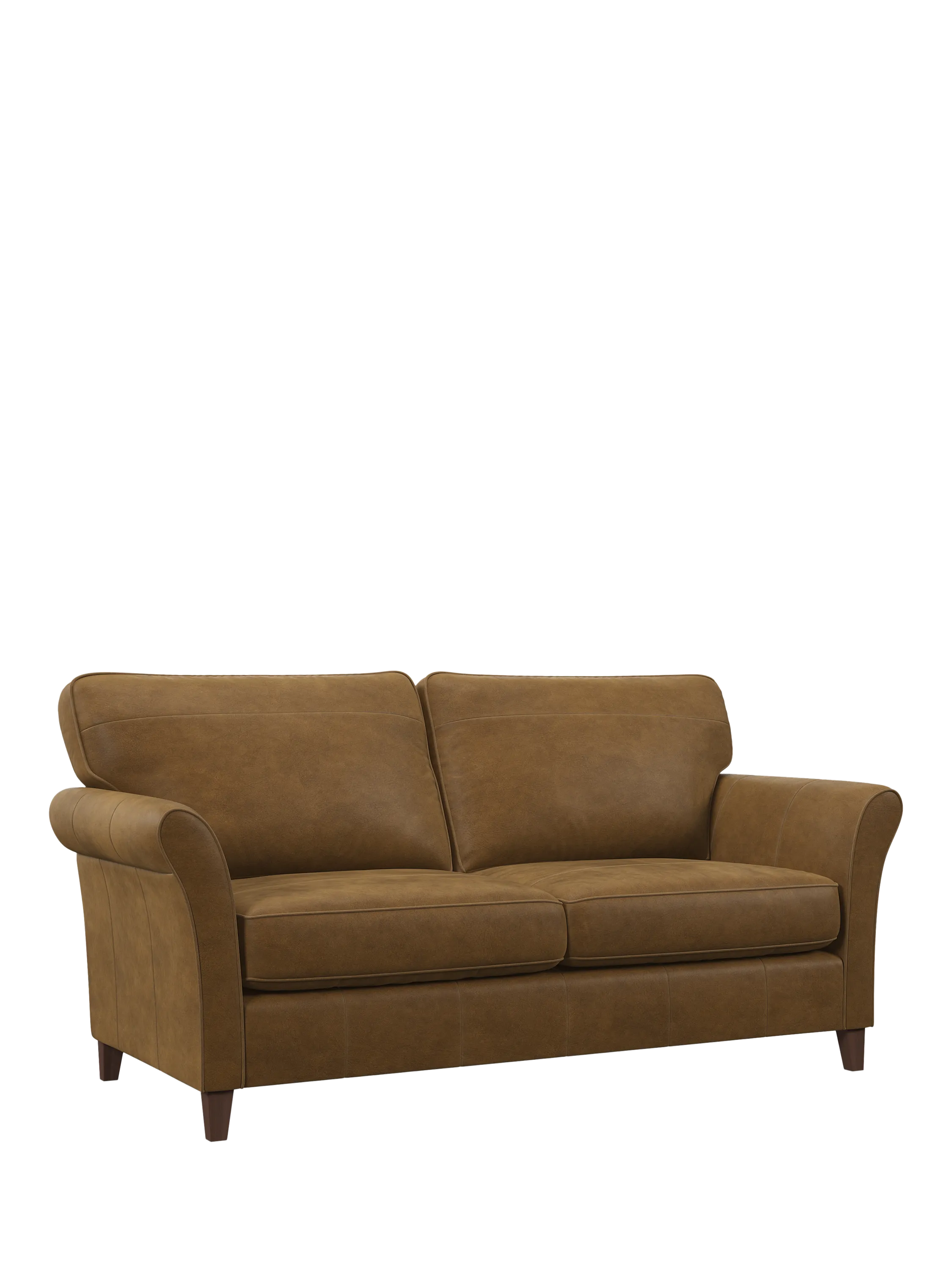 John Lewis Isla Grand 4 Seater Leather Sofa, Dark Leg