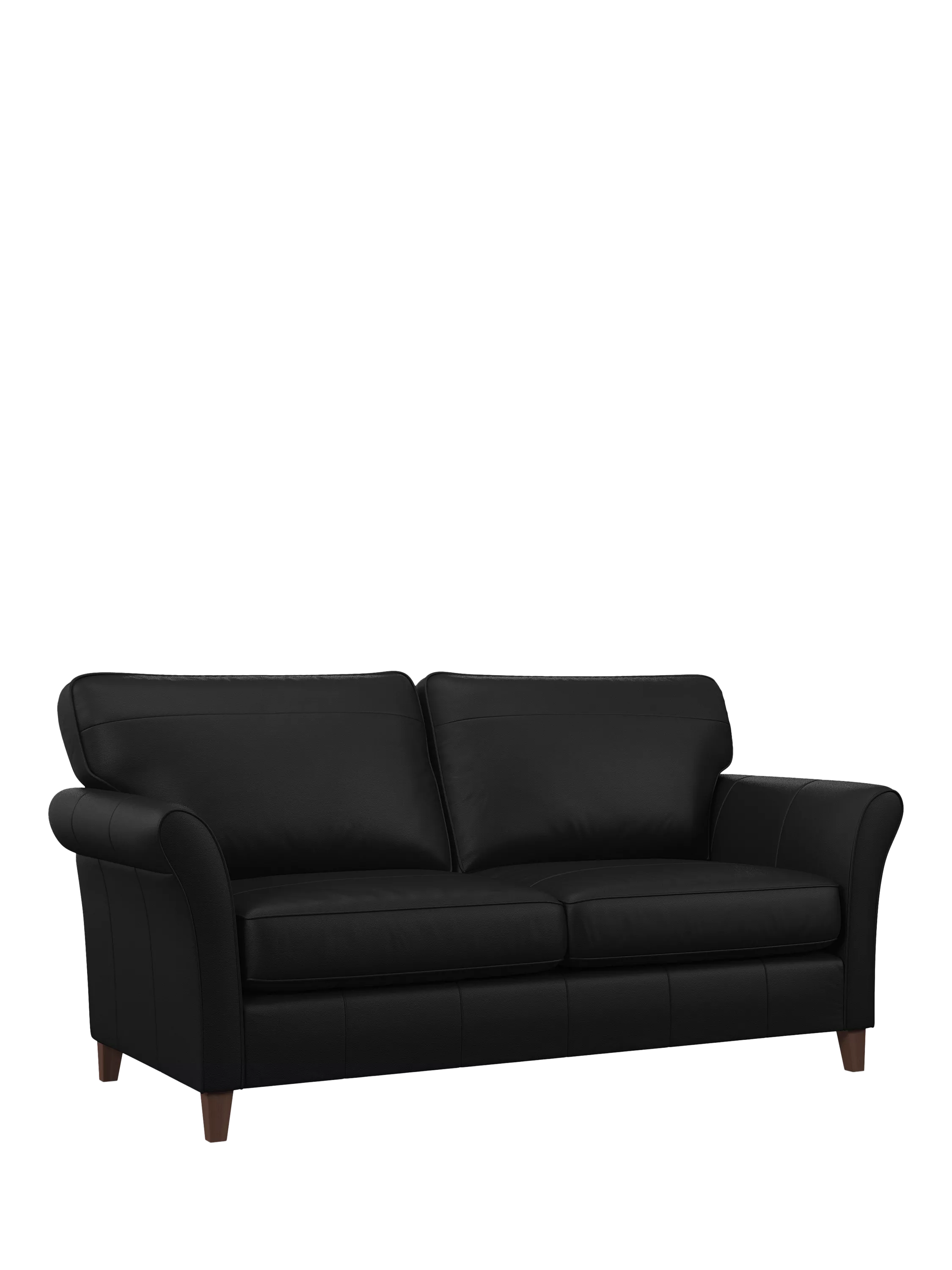 John Lewis Isla Grand 4 Seater Leather Sofa, Dark Leg
